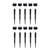 Набор садовых светильников на солнечной батарее &laquo;Трапеция&raquo;, 4.5 &times; 30 &times; 4.5 см, 1 LED, свечение белое, 10 шт.