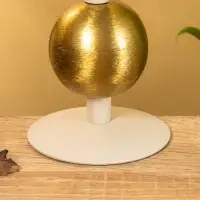 Подсвечник на 1 свечу текстурный "Фисташковый" с 1 сферой 7,5х7,5х11,5 см