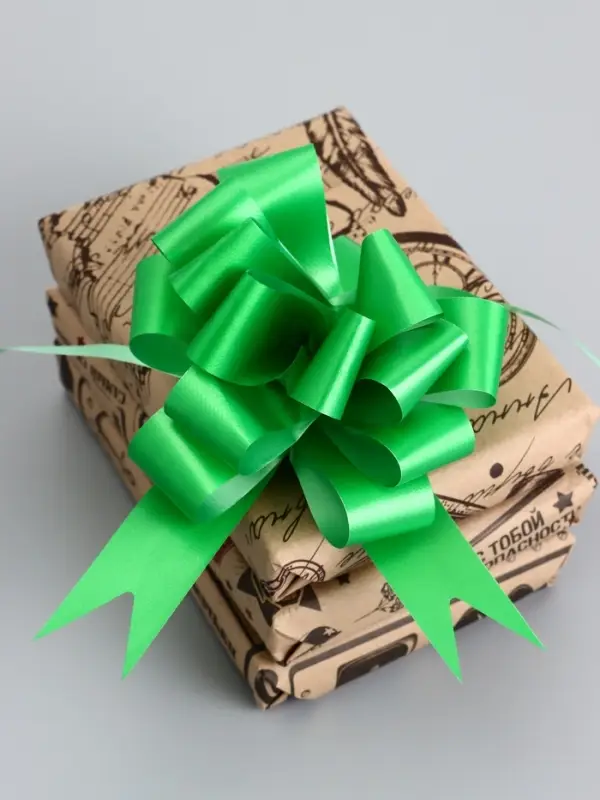 Бант - шар №3 простой зелёный