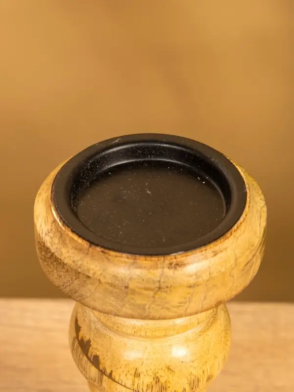 Подсвечник "Стич" 8х8х15,5 см, дерево шишам