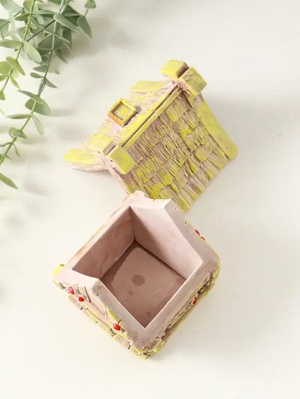 Шкатулка для украшений &laquo;Избушка&raquo; 12&times;11&times;9 см, гипс, коричневый