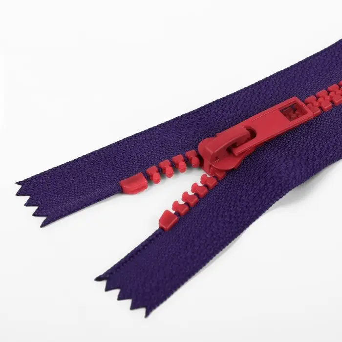 Молния &laquo;Трактор&raquo;, №5, неразъёмная, замок автомат, 18 см, синяя, красная