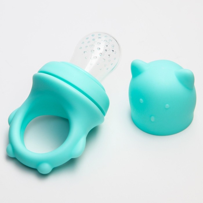 Ниблер для прикорма &laquo;Мишка&raquo; с силиконовой сеточкой, цвет бирюзовый