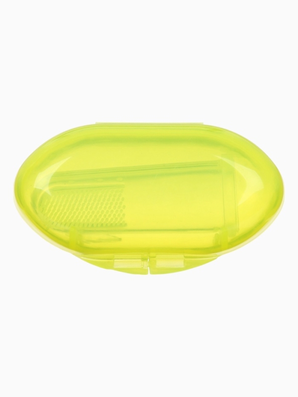 Прорезыватель - массажер детский в контейнере, 3 в 1, на палец, силиконовый от 3 мес.