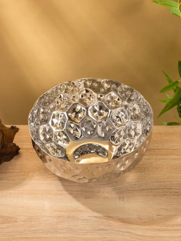 Миска гранёная, 25&times;25&times;12.5 см, нержавеющая сталь