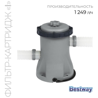 Фильтр-насос для бассейнов, с картриджем &laquo;I&raquo;, 1 249 л/ч, 58381 Bestway