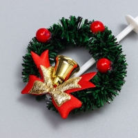 Декор для творчества &laquo;Новогодний венок&raquo;, в наборе 3 шт., размер 1 шт. &mdash; 12 &times; 5 &times; 1 см