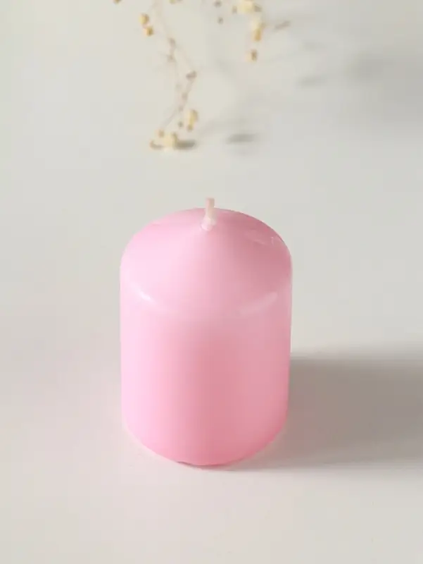 Свеча-цилиндр 4х6 см, 70 гр, розовый