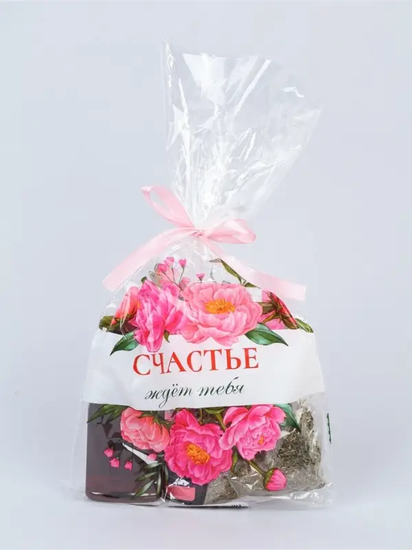 Набор: чай варенье бальзам "8 марта" в пакете