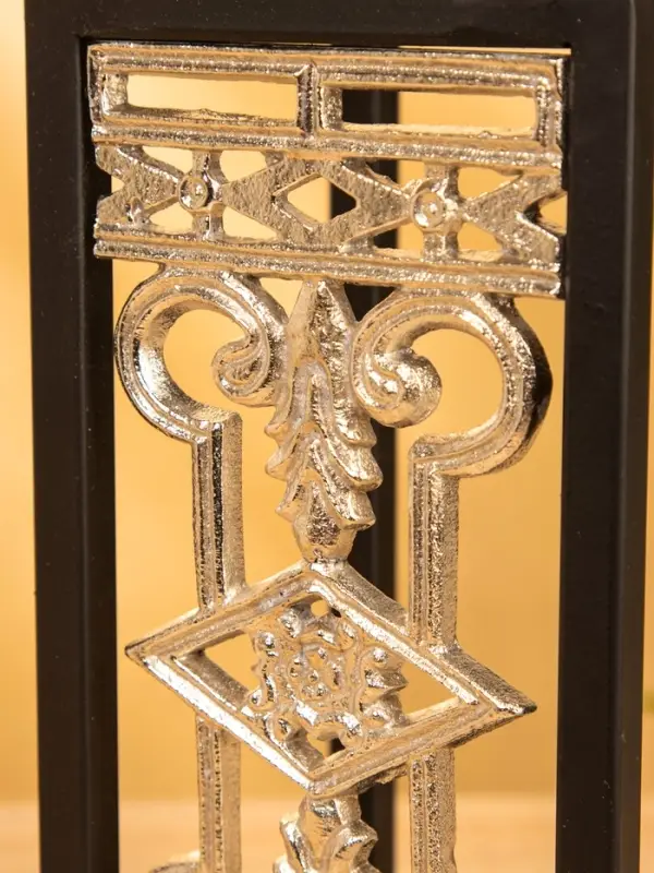 Подсвечник фонарь "Геральдика" 12,5х12,5х32 см, d 7,5 см, алюминий, железо