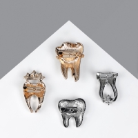 Брошь &laquo;Зуб&raquo;, форма МИКС, цвет МИКС (неделимая фасовка 12 шт., цена за шт.)