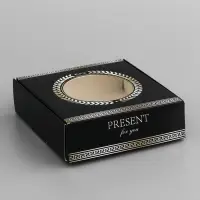 Коробка подарочная сборная с окном, упаковка, &laquo;Подарок для тебя&raquo;, 10&times;10&times;3 см