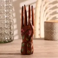 Подставка для колец дерево "Рука роспись" 20 см