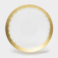 Тарелка стеклянная &laquo;Бурлеск&raquo;, d=27 см, цвет золотой