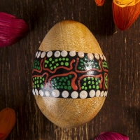Сувенирный музыкальный инструмент Маракас "Яйцо с узором" МИКС 6,5х5х5 см