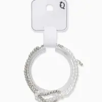 Браслет жемчужный "Узел", цвет белый в серебре 17+5см, бусина 6