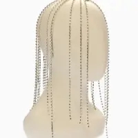 Украшение для волос "Дорожка страз", цвет белый в серебре