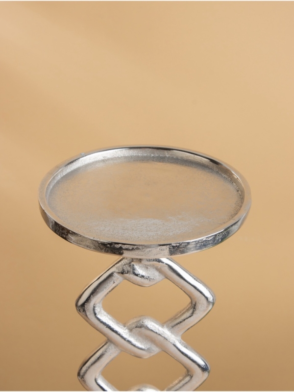 Подсвечник "Чейн" 21х21х55 см, алюминий