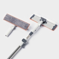 Оконная швабра с креплением на карманы 30х8 см, длина 103-145 см, 2 насадки, 45+180 поворот   107959