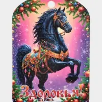 Доска разделочная сувенирная Дарим Красиво &laquo;Символ года. Здоровья&raquo;, дерево, 27.5&times;19.5&times;0.5 см, разноцветная