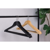 Плечики - вешалки для одежды LaDо́m Bois, 44,5&times;1,2&times;23 см, 3 шт, деревянные сорт А, антискользящая перекладина, цвет тёмное дерево