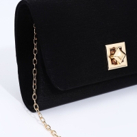 Сумка-клатч на магните, цвет чёрный