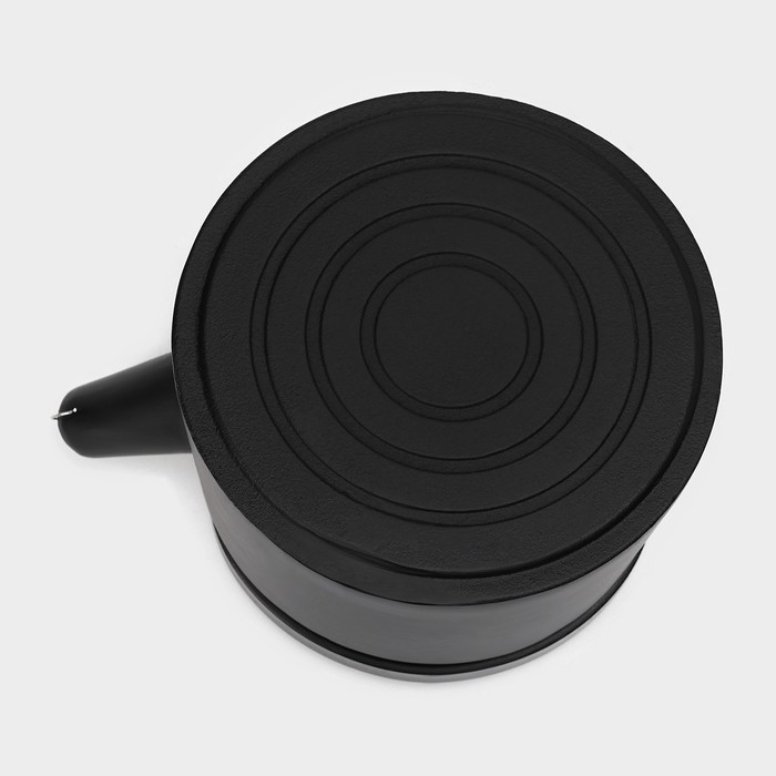 Чайник для плиты с эмалированным покрытием внутри Magma &laquo;Сайгон&raquo;, 1,1 л, чугун, с ситом, индукция, цвет чёрный