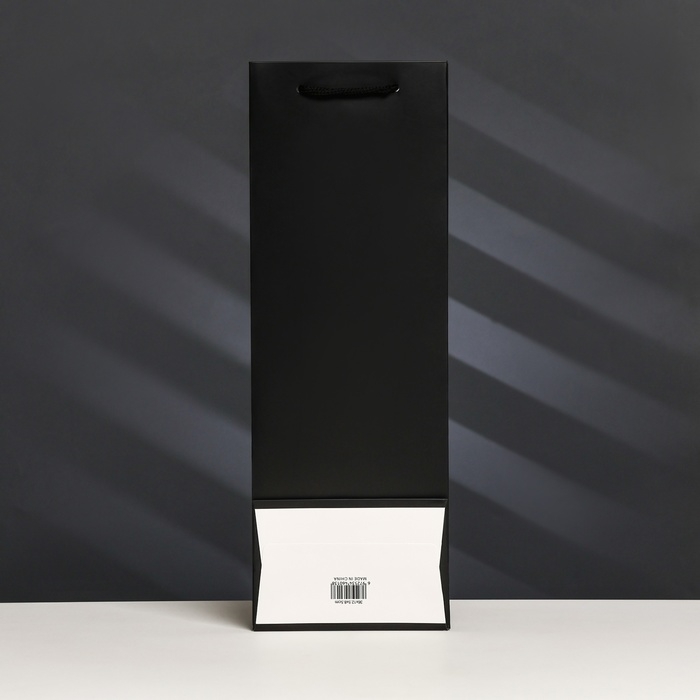 Пакет-переноска для цветов с PVC окном 12,5 &times; 8,5 &times; 36 см, черный