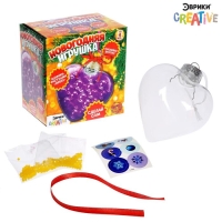 Набор для опытов &laquo;Новогодняя игрушка: Сердце&raquo;, шарики-растушки, с наклейками
