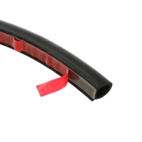 Уплотнитель двери в автомобиль, О-образный, 10&times;10 мм, самоклеящийся, 5 м, черный