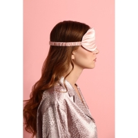 Маска для сна &laquo;ШЁЛК&raquo;, 20 &times; 10,5 см, резинка одинарная, цвет розовый