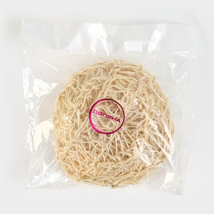 Мочалка - спонж Доляна &laquo;Сизаль&raquo;, 12&times;12&times;5 см