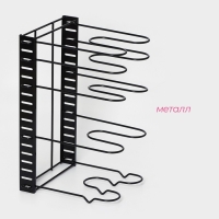 Подставка для сковородок Доляна, 25&times;22&times;38 см, цвет чёрный