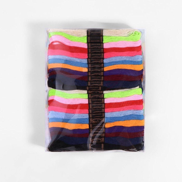 Набор ниток мулине, 8 &plusmn; 1 м, 100 шт, цвет МИКС