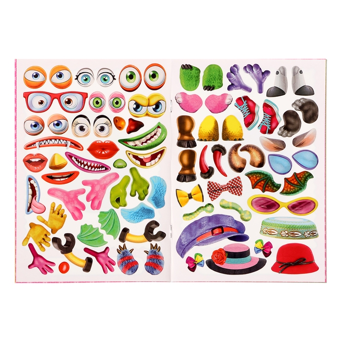 Сделай своего чудика &laquo;Каруселькина&raquo;, книга с наклейками