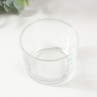 Подсвечник стекло на 1 свечу "Круглый" прозрачный 8х8х6 см