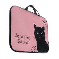 Папка для чертежей и рисунков А3, с ручками текстиль 20 мм, 470 х 350 мм Calligrata универсальный 600D &laquo;Котик&raquo;