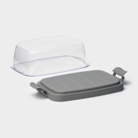 Маслёнка пластиковая &laquo;Летиция&raquo;, 16.5&times;10 см, цвет пыльно-серый