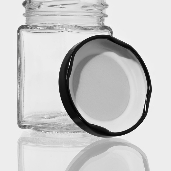 Банка cтеклянная для специй Доляна «Идиллия», 80 мл, 5,5×5,5×7 см, с металлической крышкой Банка cтеклянная для специй Доляна «Идиллия», 80 мл, 5,5×5,5×7 см, с металлической крышкой