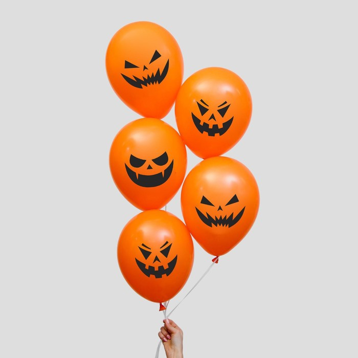 Шар латексный 12" &laquo;Страшные тыквы&raquo;, 50 шт., МИКС