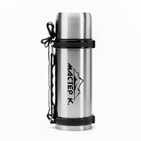 Термос, 1.2 л, Движение, "Мастер К.", с кружкой, сохраняет тепло 18 ч, 9.8 х 34 см