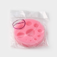 Молд Доляна &laquo;Полусфера&raquo;, силикон, 6,5&times;6,5&times;1,5 см, цвет МИКС