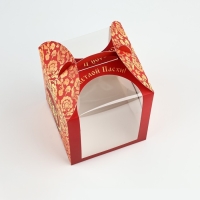 Складная коробка под торт &laquo;Пасхальная&raquo;, 15 х 15 х 18 см