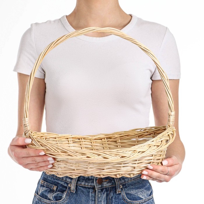 Корзина &laquo;Лексус&raquo;, дно=26х18 см, верх= 35&times;28 см, H=7/10/35 см, ручное плетение, ива