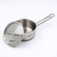 Ковш &laquo;Общепит&raquo;, 1 л, d=14 см, металлическая крышка, металлическая ручка, капсульное дно, индукция