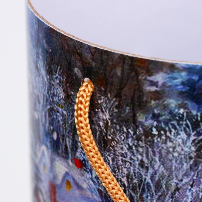 Новый год. Подарочная коробка, тубус &laquo;Дедушка Мороз&raquo; 120х220мм.