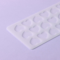 Форма для шоколада &laquo;Флирт&raquo;, силикон, 18 ячеек, 21&times;11&times;0,3 см, цвет прозрачный