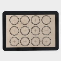 Армированный коврик для выпечки &laquo;Макарон.Плюс&raquo;, силикон, 42&times;29,5 см, цвет МИКС