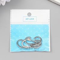 Крючок металл (набор 5 шт) серебро 2,7х0,6 см