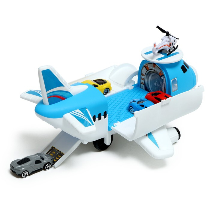 Самолёт - парковка &laquo;Авиабаза&raquo;, с 4 машинками и вертолётом